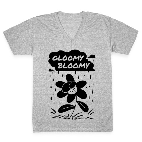 Gloomy Bloomy V-Neck Tee Shirt