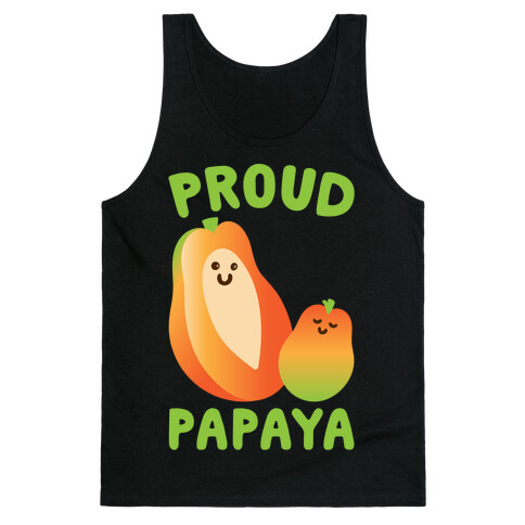 Proud Papaya White Print Tank Top