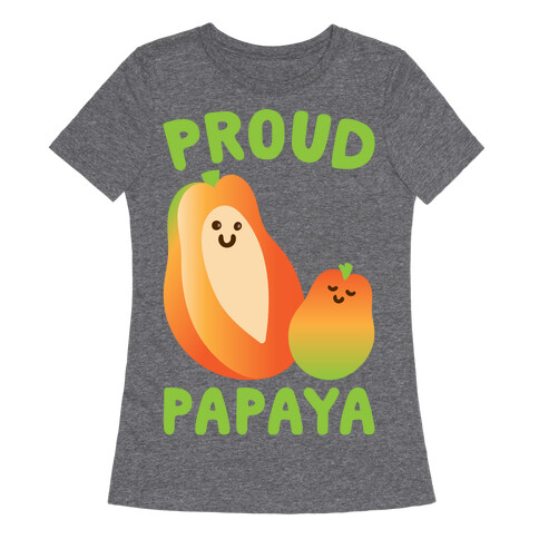 Proud Papaya White Print Womens T-Shirt