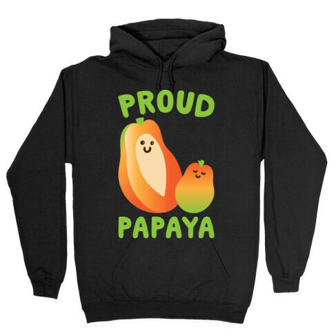 Proud Papaya White Print Hooded Sweatshirt