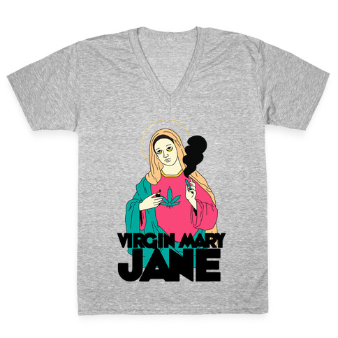 Virgin Mary Jane V-Neck Tee Shirt