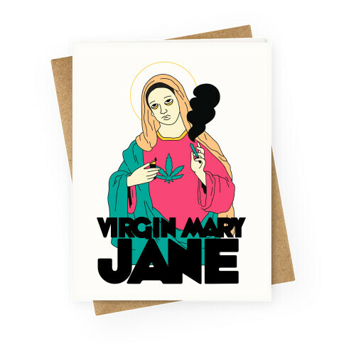 Virgin Mary Jane Greeting Card