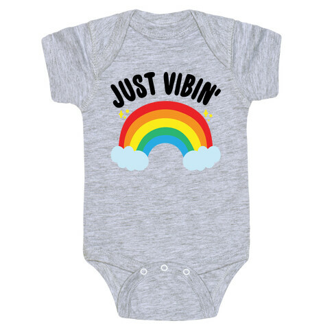 Just Vibin' Rainbow Baby One-Piece