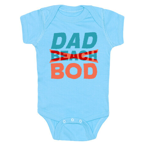 Dad Beach Bod White Print Baby One-Piece