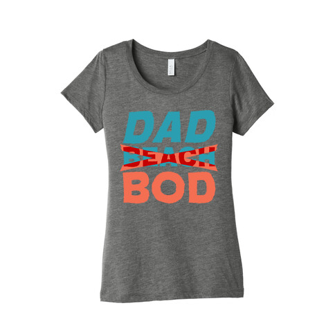 Dad Beach Bod White Print Womens T-Shirt