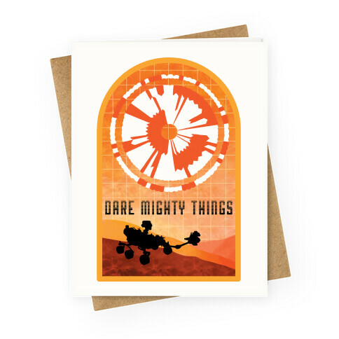 Dare Mighty Things Perseverance Parachute Greeting Card