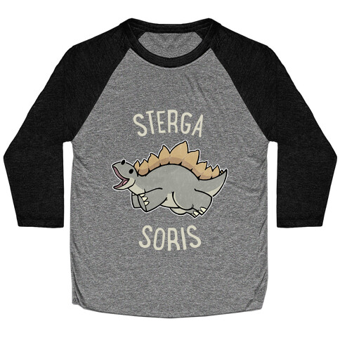 Derpy Stegosaurus Animal Baseball Tee