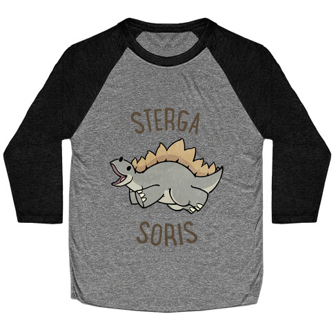 Derpy Stegosaurus Animal Baseball Tee