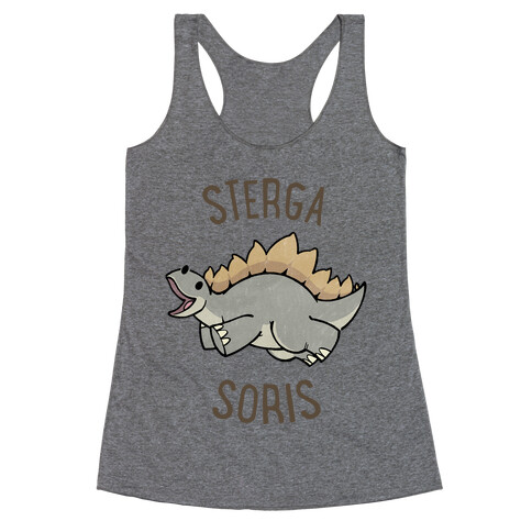 Derpy Stegosaurus Animal Racerback Tank Top