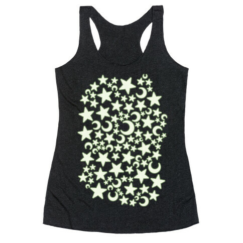 Nostalgic Ceiling Stars Pattern Racerback Tank Top