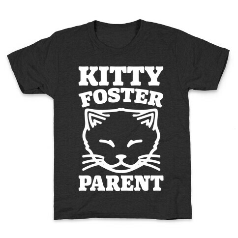 Kitty Foster Parent White Print Kids T-Shirt