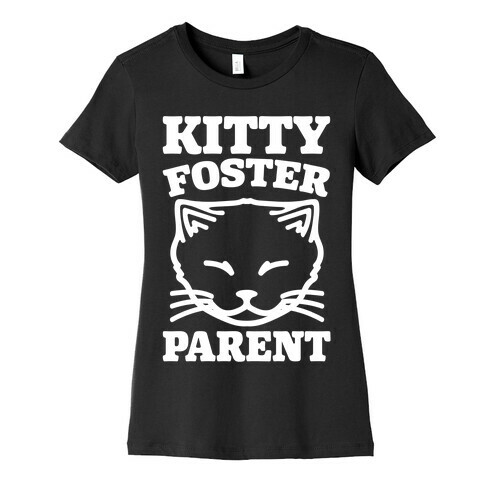 Kitty Foster Parent White Print Womens T-Shirt