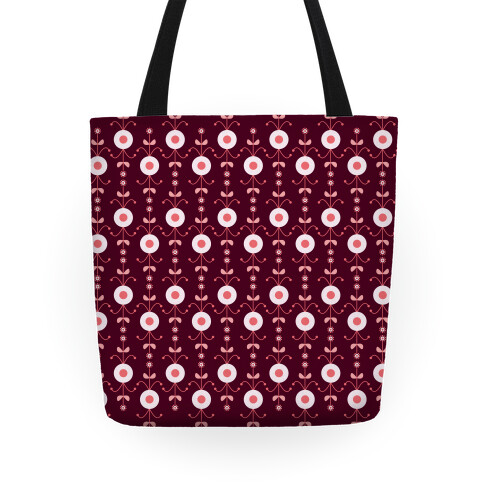 Retro Flower Pattern Tote Tote