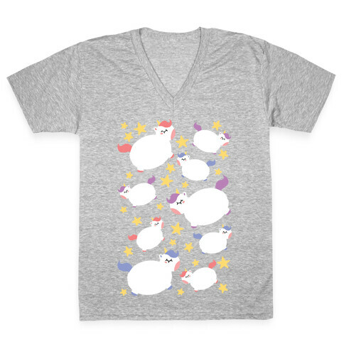 Chonky Unicorns N' Stars V-Neck Tee Shirt