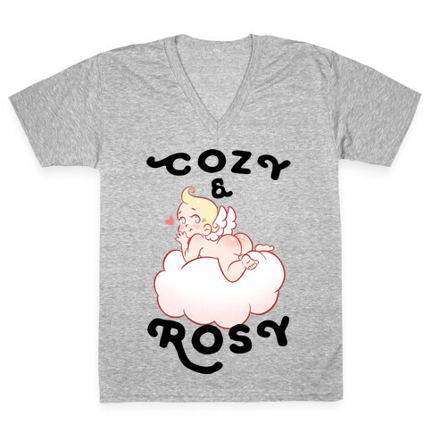 Cozy & Rosy V-Neck Tee Shirt