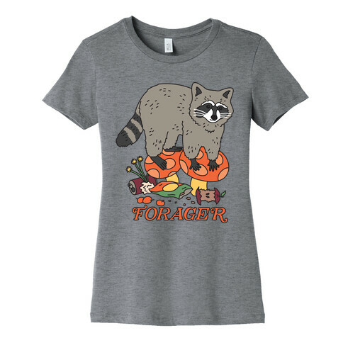 Forager Raccoon Womens T-Shirt