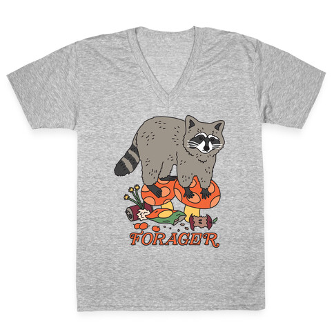 Forager Raccoon V-Neck Tee Shirt