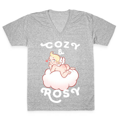Cozy & Rosy V-Neck Tee Shirt