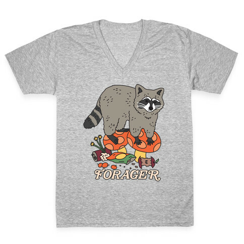 Forager Raccoon V-Neck Tee Shirt