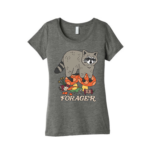 Forager Raccoon Womens T-Shirt