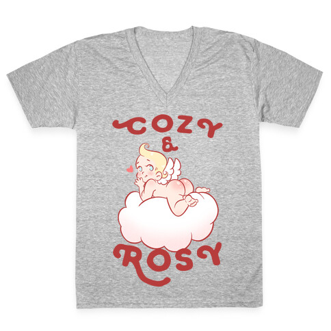 Cozy & Rosy V-Neck Tee Shirt