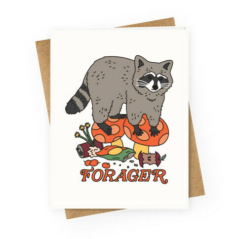Forager Raccoon Greeting Card
