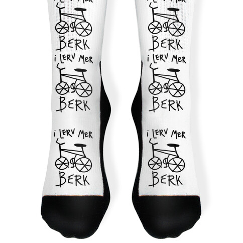 I Lerv Mer Berk Derpy Bike Sock