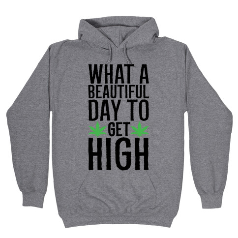 What A Beautiful Day To Get High Hooded Sweatshirt