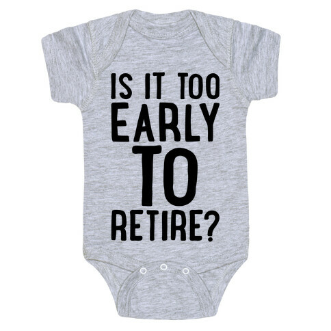 Is It Too Early To Retire Baby One-Piece