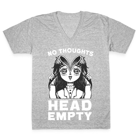 No Thoughts Head Empty V-Neck Tee Shirt