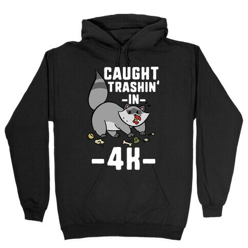 Caught Trashin' In 4k Hooded Sweatshirt