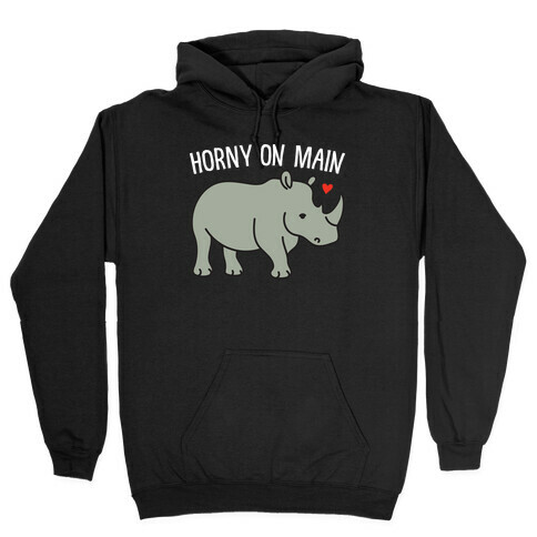 Horny On Main Rhino Hooded Sweatshirt