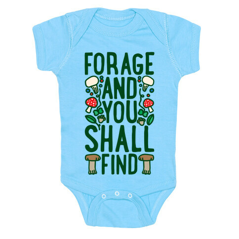 Forage And You Shall Find White Print Baby One-Piece