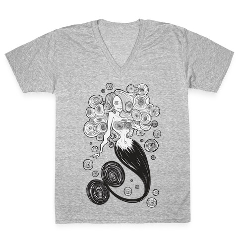 Spirals Mermaid Parody V-Neck Tee Shirt