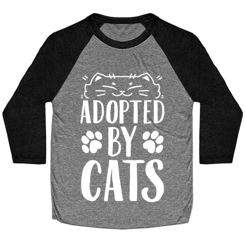 Adopted By Cats Baseball Tee