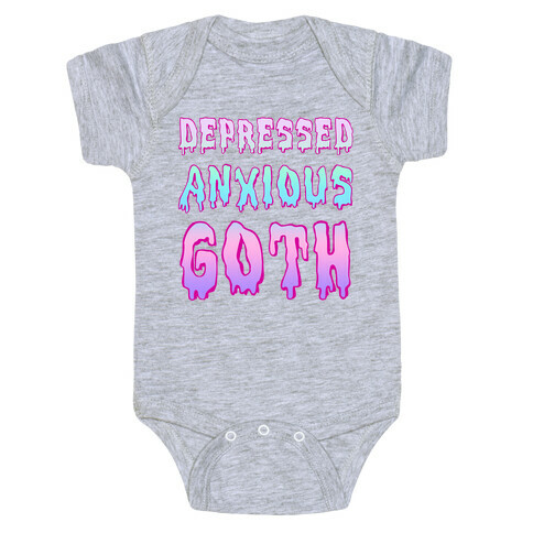 Depressed Anxious Goth Baby One-Piece