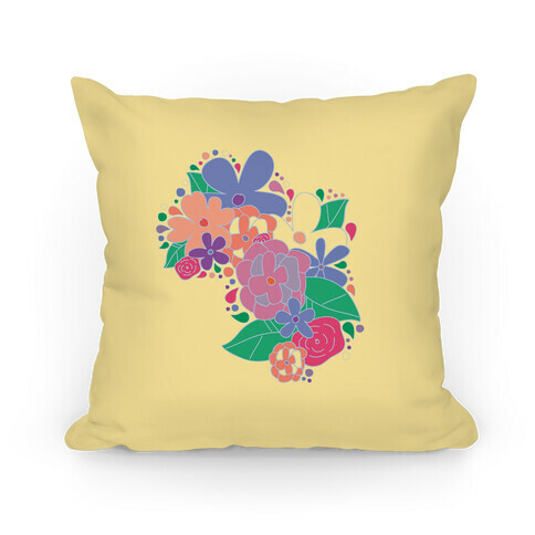 Flower Garden Pillow (Yellow) Pillow