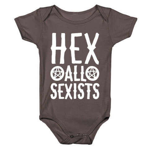 Hex All Sexists White Print Baby One-Piece