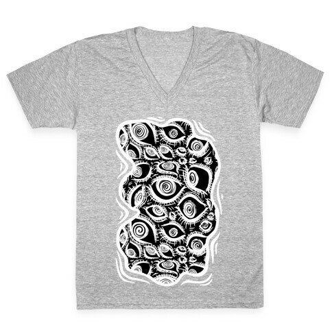 Sanpaku Eyes Tee Inverted V-Neck Tee Shirt