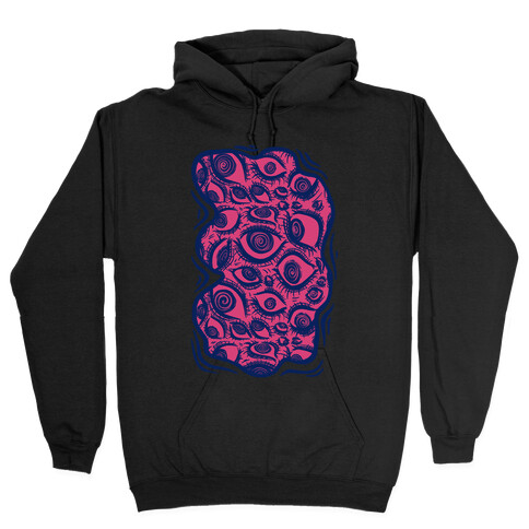 Sanpaku Eyes Tee Dark Pink Hooded Sweatshirt