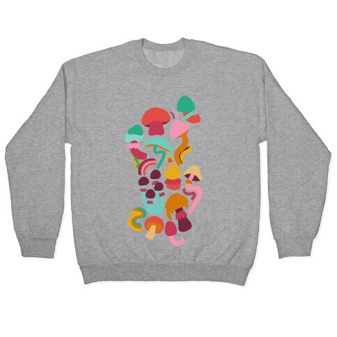 Retro Groovy Mushroom Pattern Pullover