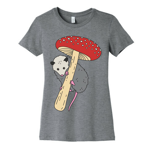 Opossum Mushroom Womens T-Shirt