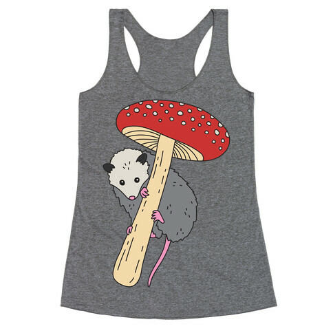 Opossum Mushroom Racerback Tank Top