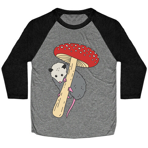 Opossum Mushroom Baseball Tee