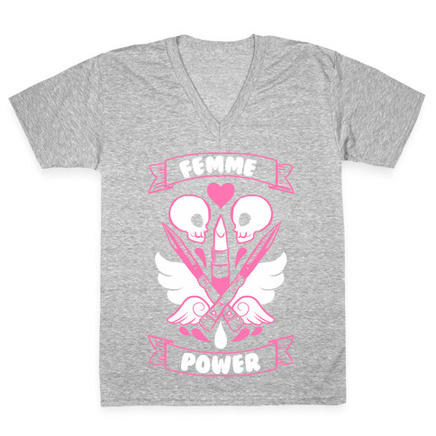 Femme Power V-Neck Tee Shirt