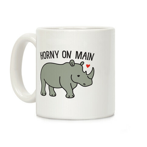 Horny On Main Rhino Coffee Mug