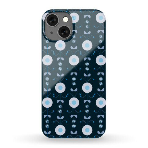 Retro Flower Pattern Case (Blue) Phone Case