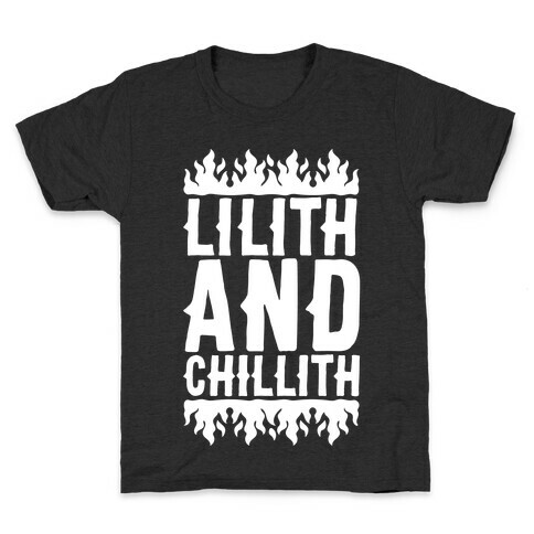 Lilith And Chillith White Print Kids T-Shirt