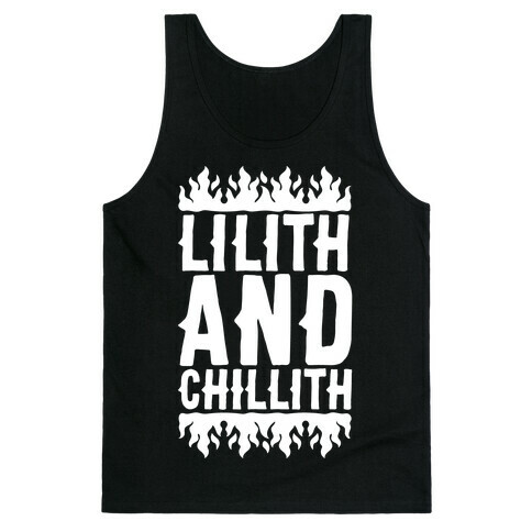 Lilith And Chillith White Print Tank Top