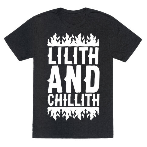 Lilith And Chillith White Print T-Shirt